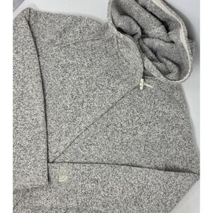 The North Face Sweater Women Small Gray Crescent Wrap Shawl Jacket Toggle Hood